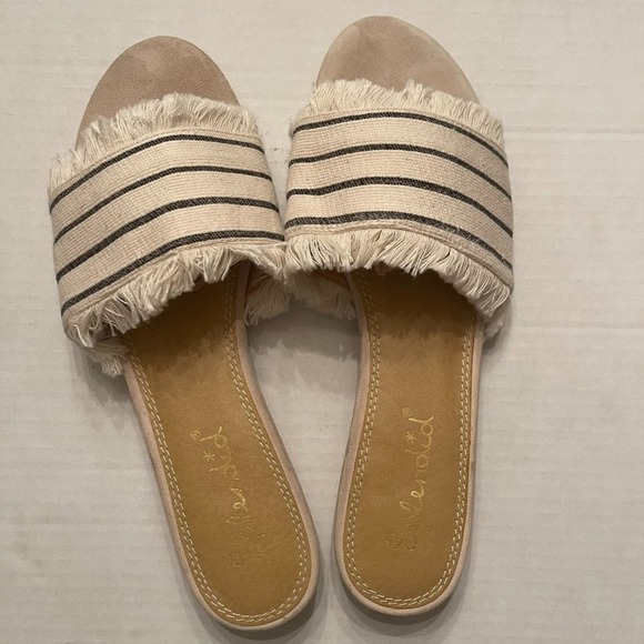 Splendid Women's Cream Baldwyn Slide Sandals Size 10 - Picture 5 of 8